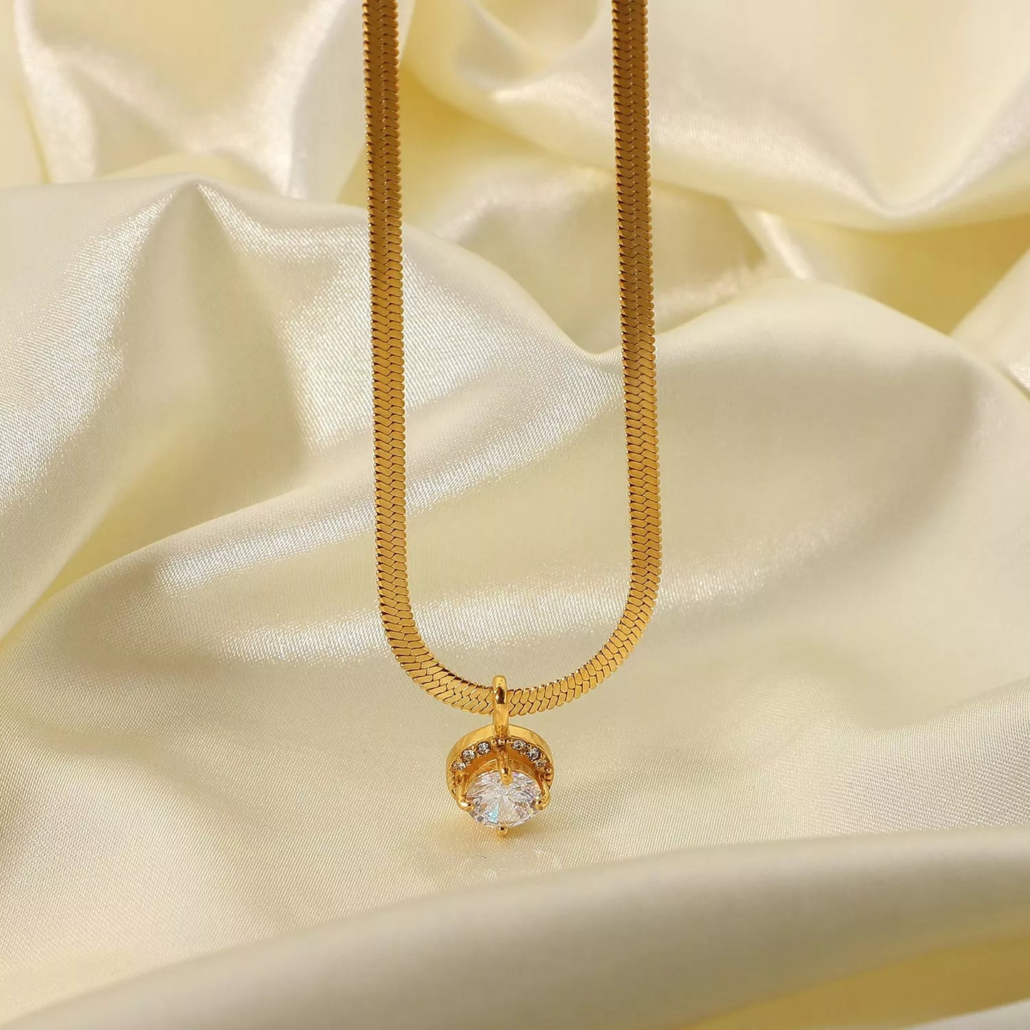 Kailani snake chain pendant necklace