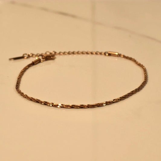 Alessia icy anklet gold/silver