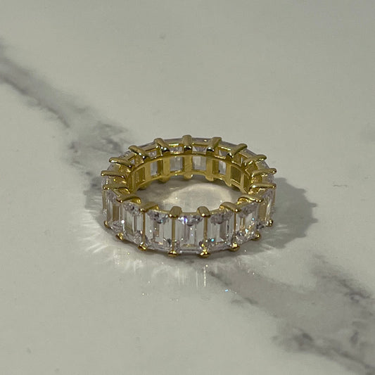 Royale eternity baguette ring gold/silver