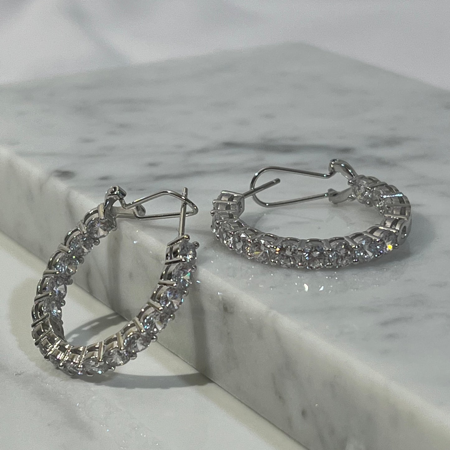 Aura hoop earrings