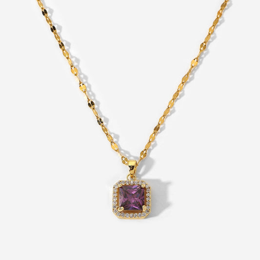 Amethyst crystal necklace